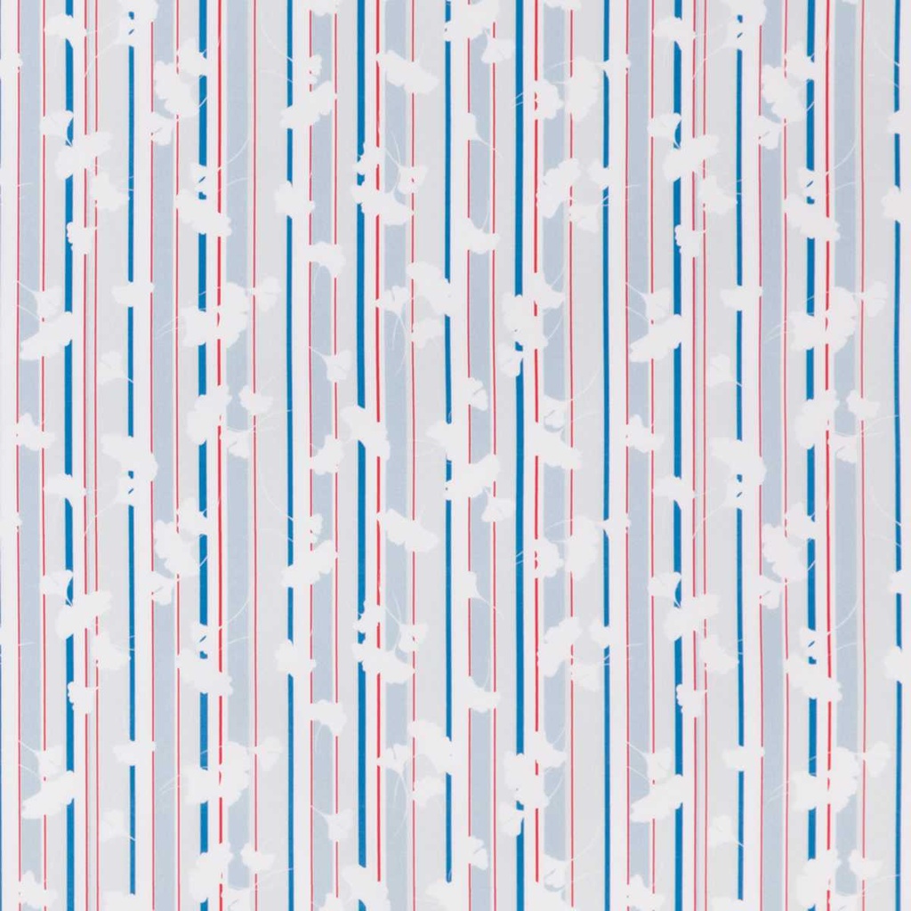 LIGHT BLUE, FLOWERS AND STRIPES DESIGN