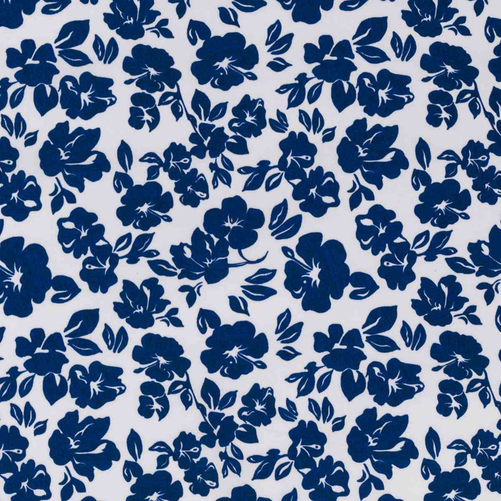 WHITE, BLUE HAWAIIAN FLOWERS DESIGN