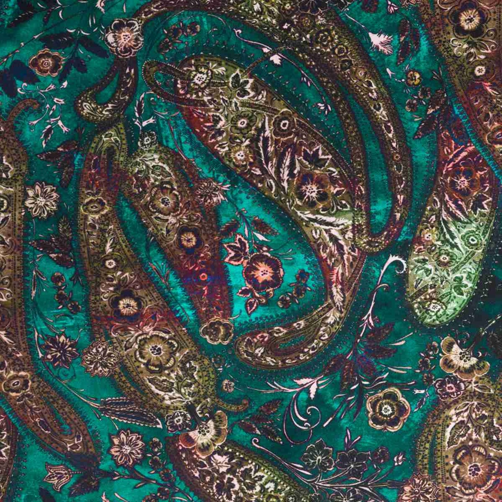 TURQUOISE, BROWN PAISLEY