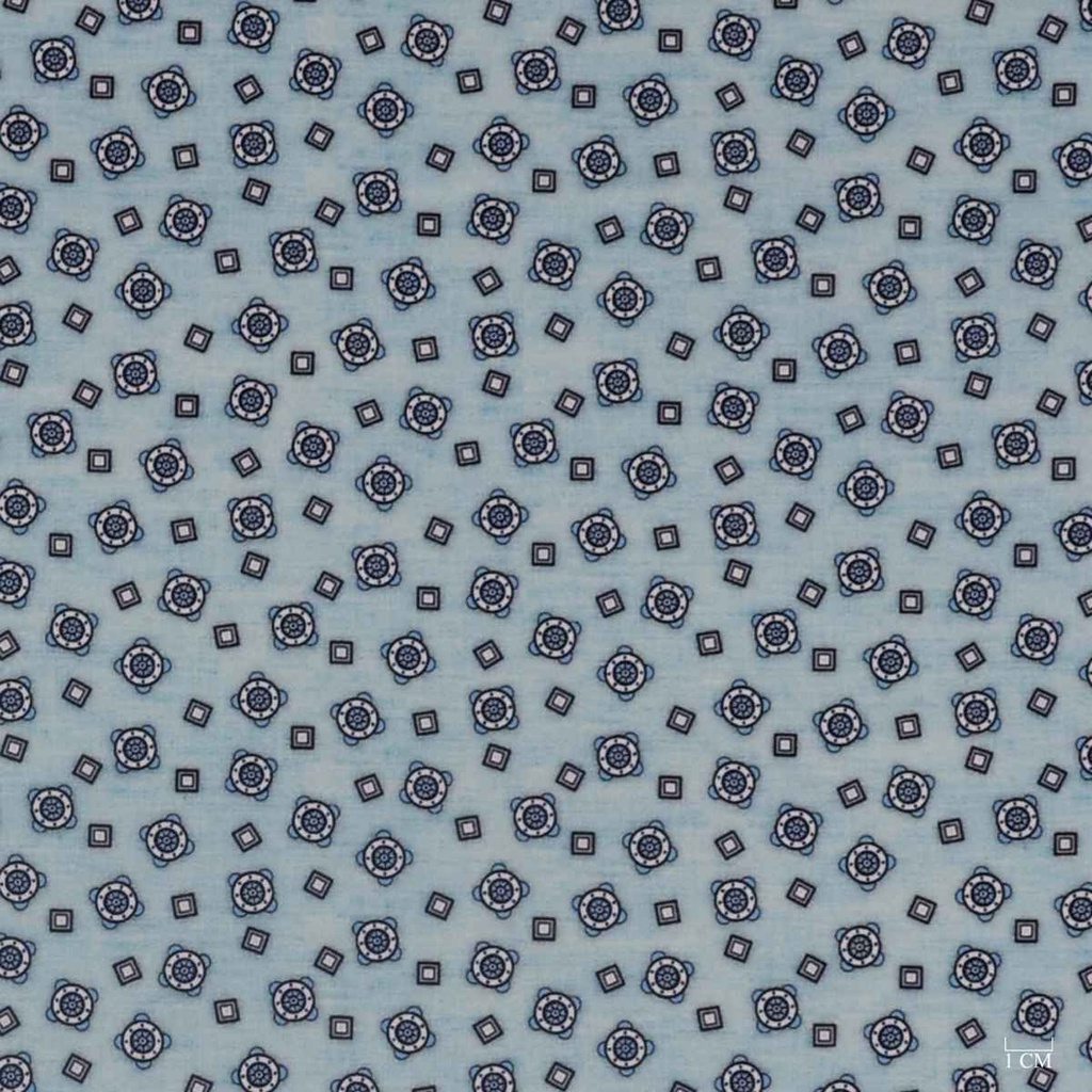 LIGHT BLUE, GRAPHIC FLORAL DESIGN