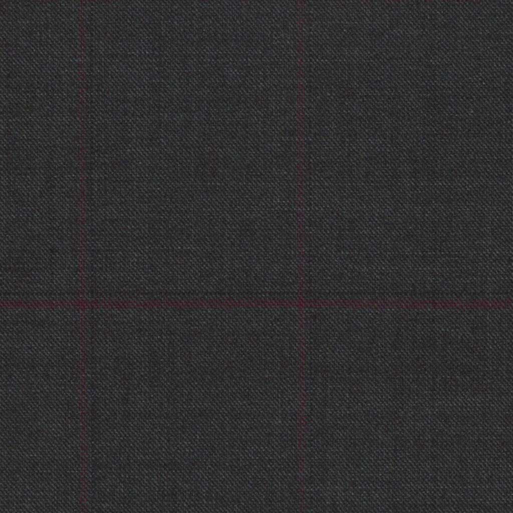 CHARCOAL, RED CHECKS (DR# 40016)