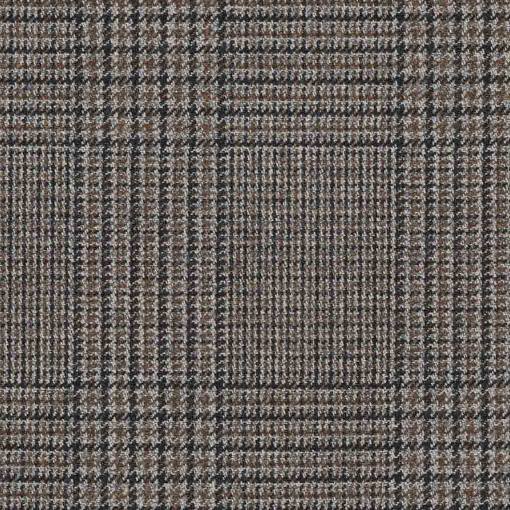 LIGHT GREY, BROWN CHECKS