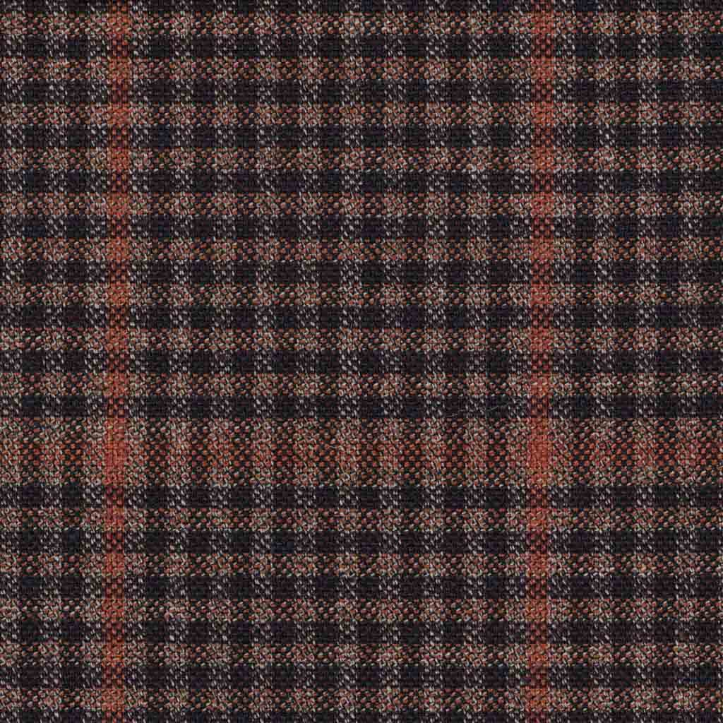 BROWN, BURGUNDY CHECKS