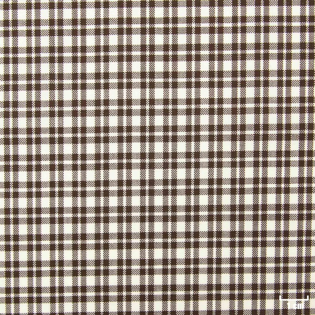 BROWN, SMALL WHITE CHECKS