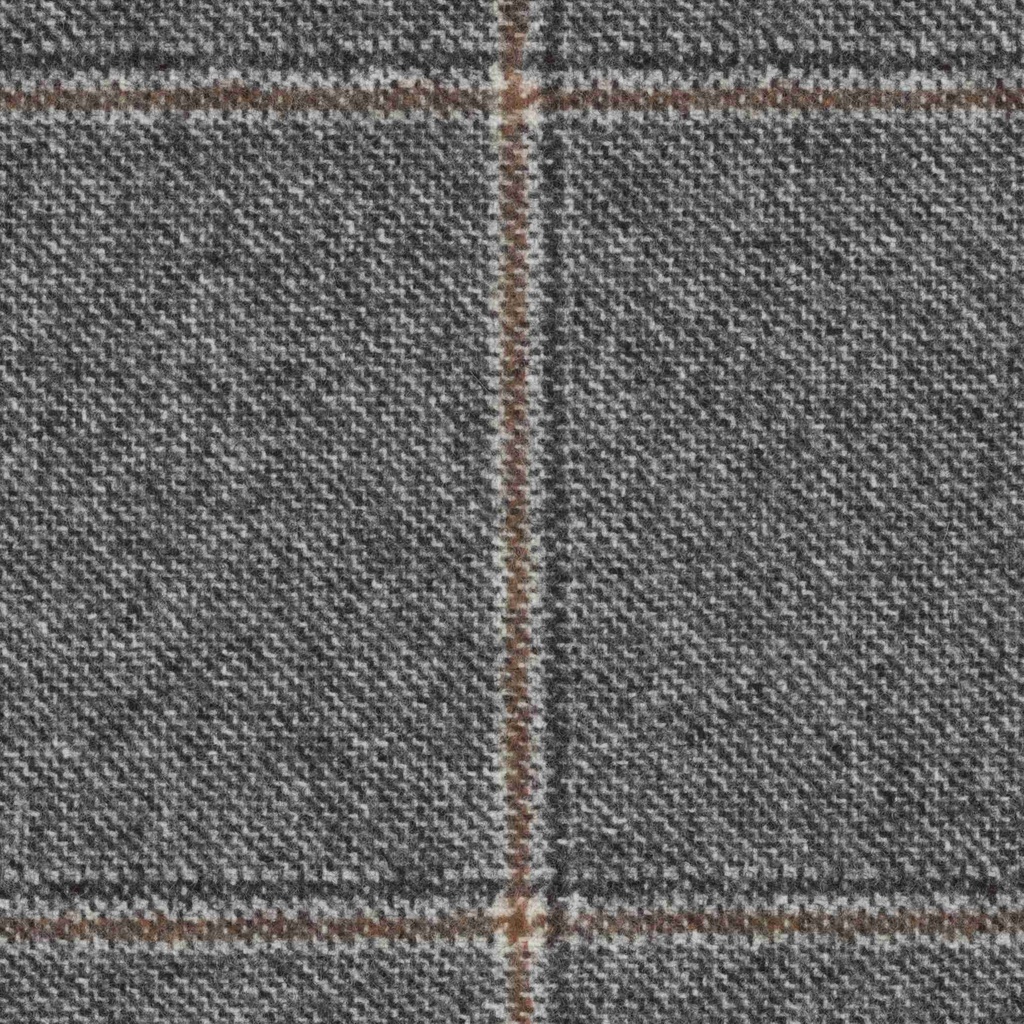 GREY, BIG ORANGE CHECKS (DR# 70114)