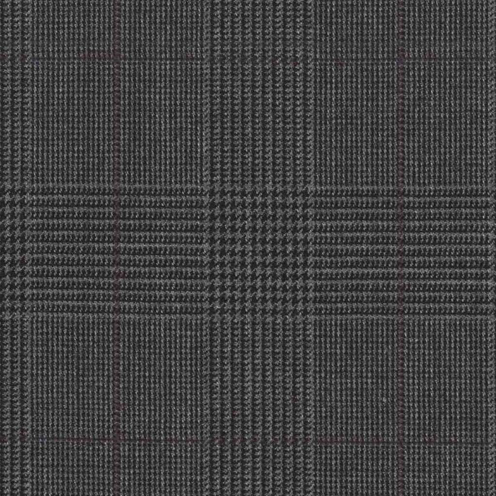 DARK GREY, PURPLE CHECKS (DR# 61017)
