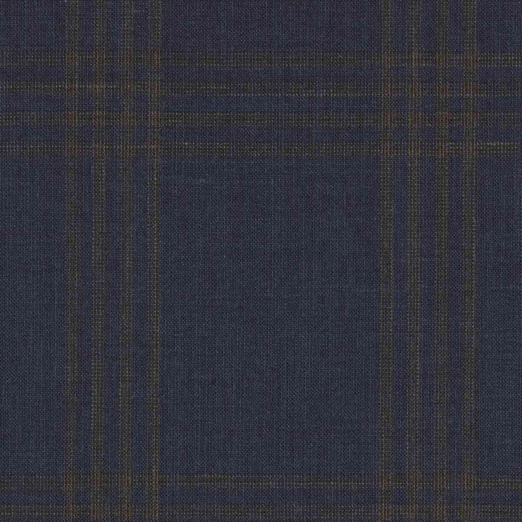 BLUE, BIG BROWN CHECKS (DR# 50404)
