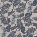 BLUE, GREY PAISLEY PATTERN