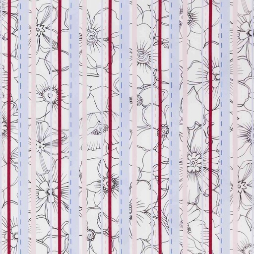 [660528] STRIPES AND FLOWERS DESIGN