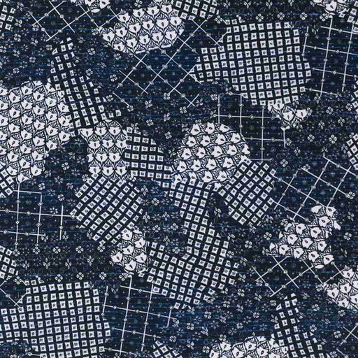 [660534] DARK BLUE, PATCHWORK DESIGN