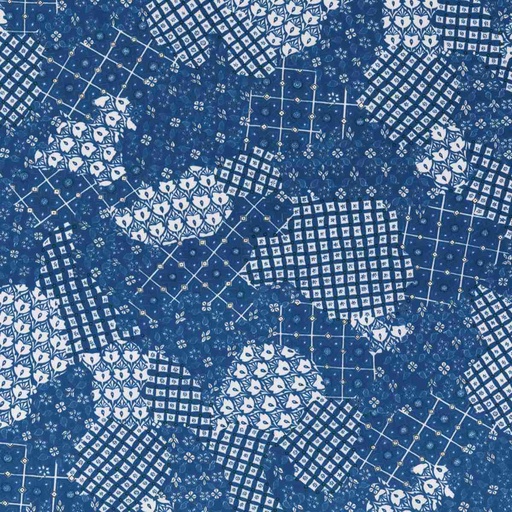 [660535] BLUE, PATCHWORK DESIGN