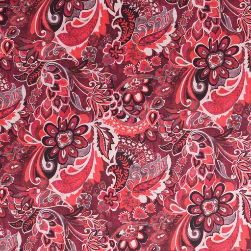 [664631] RED FLORAL PATTERN