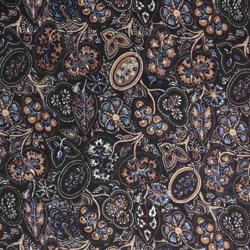 [664635] DARK BROWN FLORAL PATTERN