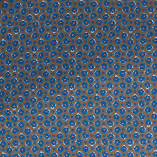 [664656] BROWN, BLUE SMALL FLOWERS