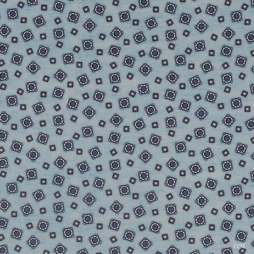 [701907] LIGHT BLUE, GRAPHIC FLORAL DESIGN