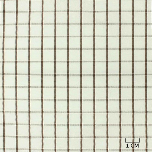 [H10512] WHITE, BROWN CHECKS