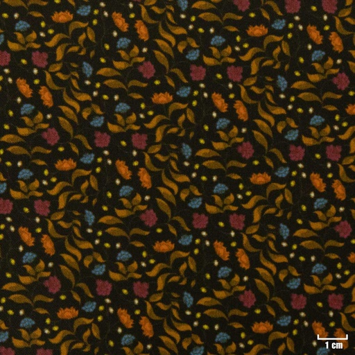 [822916] BLUE/ORANGE FLORAL PATTERN