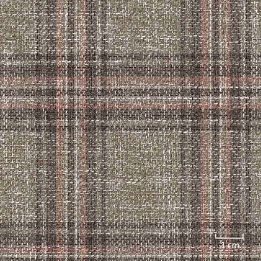 [451421] KHAKI, BIG RED CHECKS