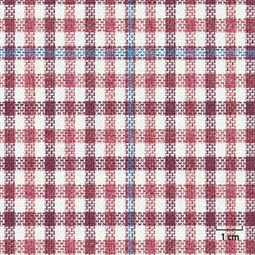 [451429] BEIGE, SMALL BURGUNDY CHECKS