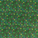 GREEN, COLORED DOTS