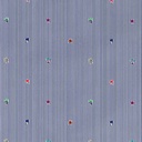 WHITE, BLUE STRIPES AND MINIPRINT DESIGN(MUSHROOM)