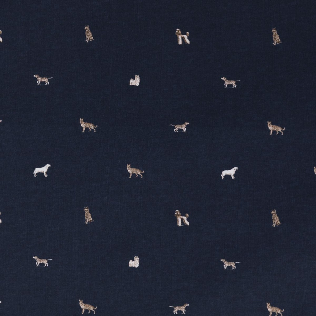 DARK BLUE, DOG DESIGN