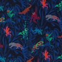 DARK BLUE, JUNGLE DESIGN