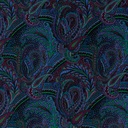 BLUE, COLORFUL PAISLEY