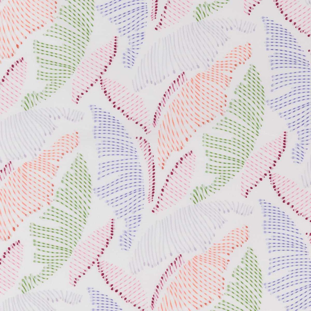 WHITE, COLOR LEAVES DESIGN