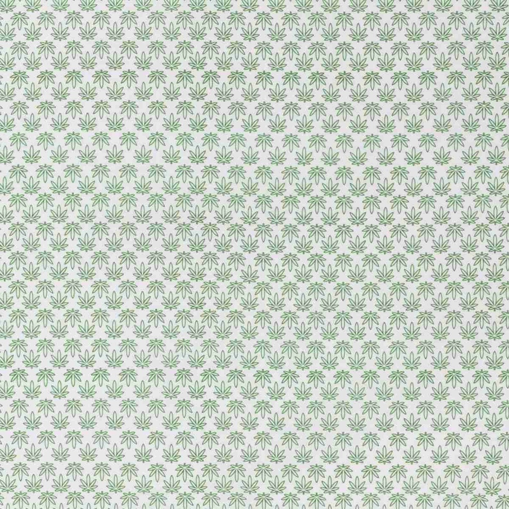 GREEN, HEMP LEAVES DESIGN