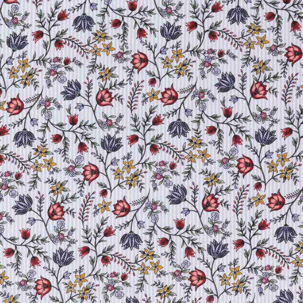 LIGHT BLUE, STRIPES AND FLOWERS DESIGN