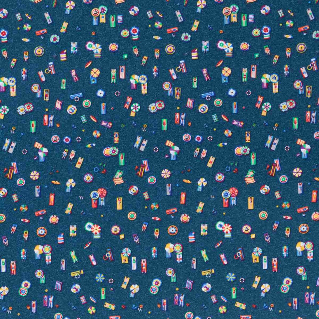 DARK BLUE, BEACH DAY DESIGN