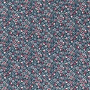 DARK BLUE, RED FLORAL DESIGN