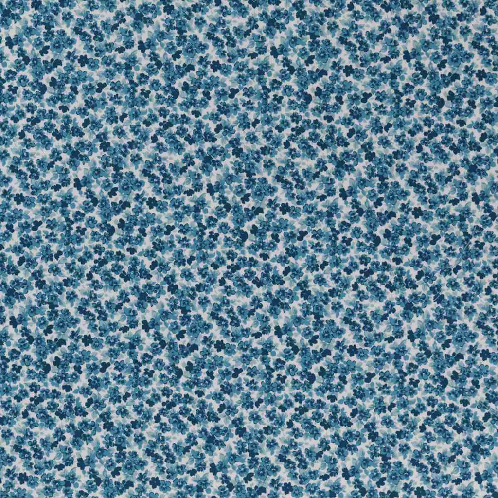 LIGHT BLUE, SMALL FLORAL DESIGN