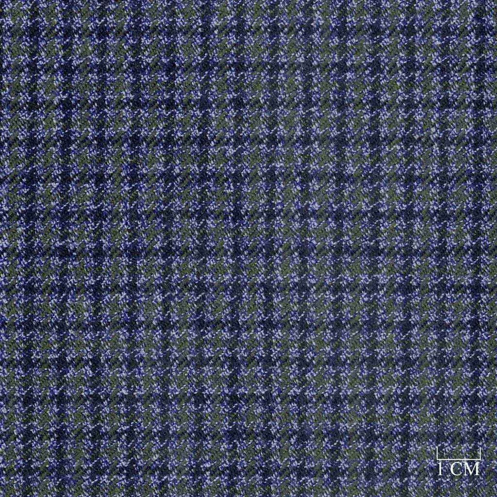 GREEN, BLUE HOUNDSTOOTH