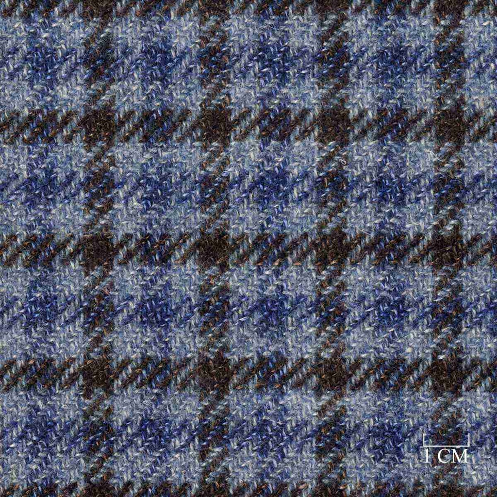 BLUE, BROWN HOUNDSTOOTH