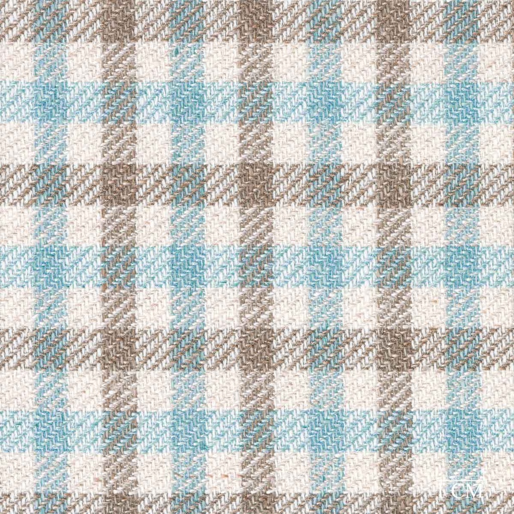 BROWN, BLUE CHECKS