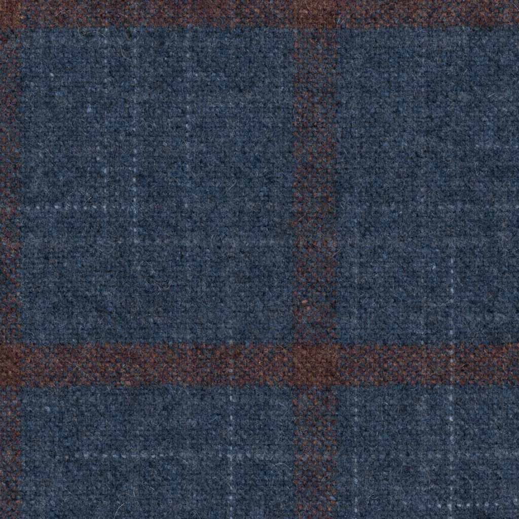 BLUE, BROWN CHECKS
