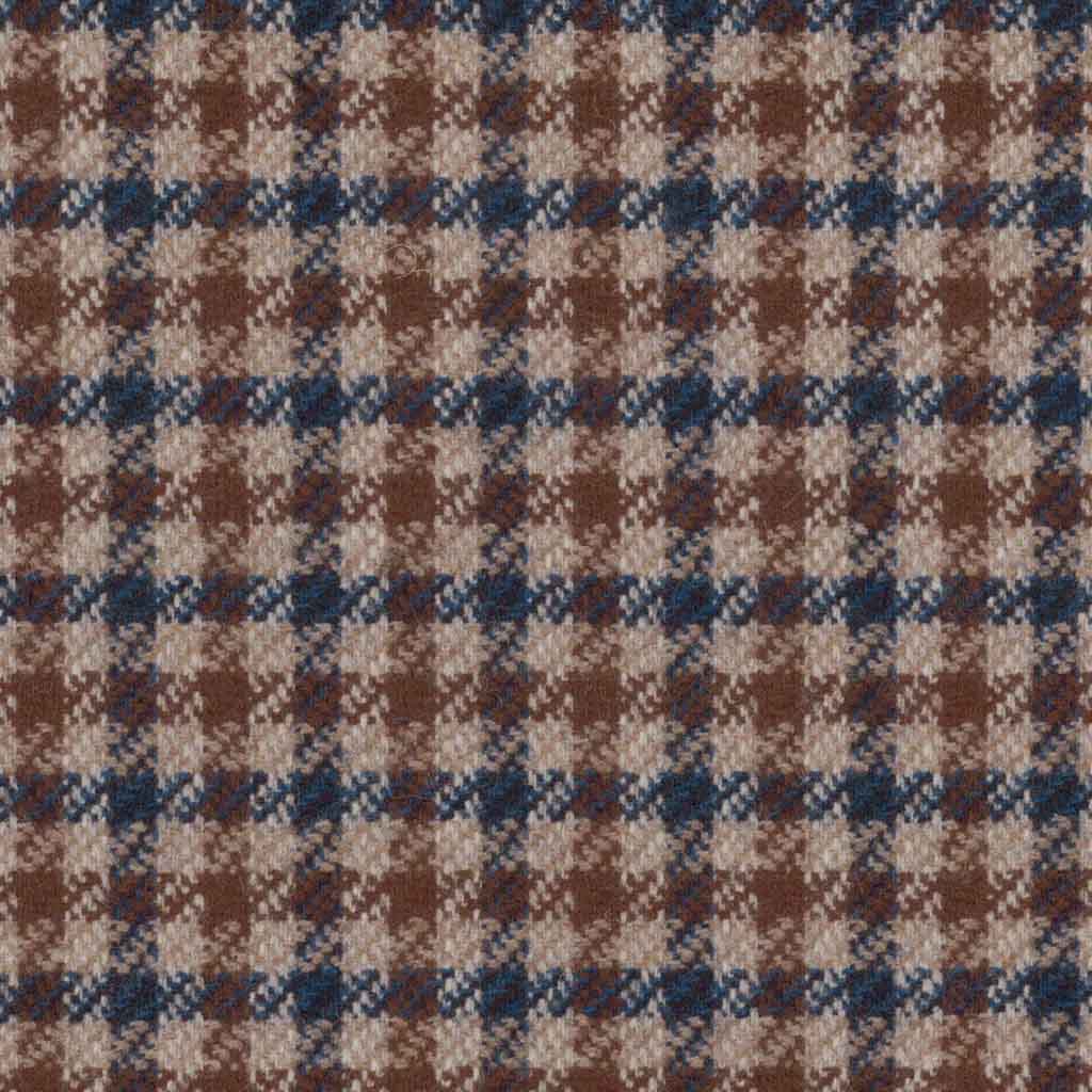 BROWN, BLUE CHECKS