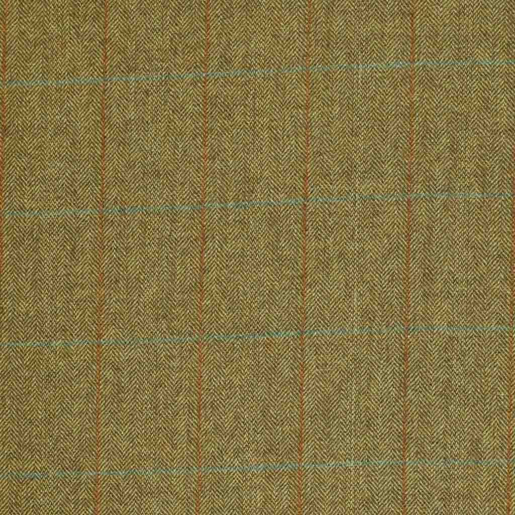 BROWN, BLUE/ORANGE CHECKS
