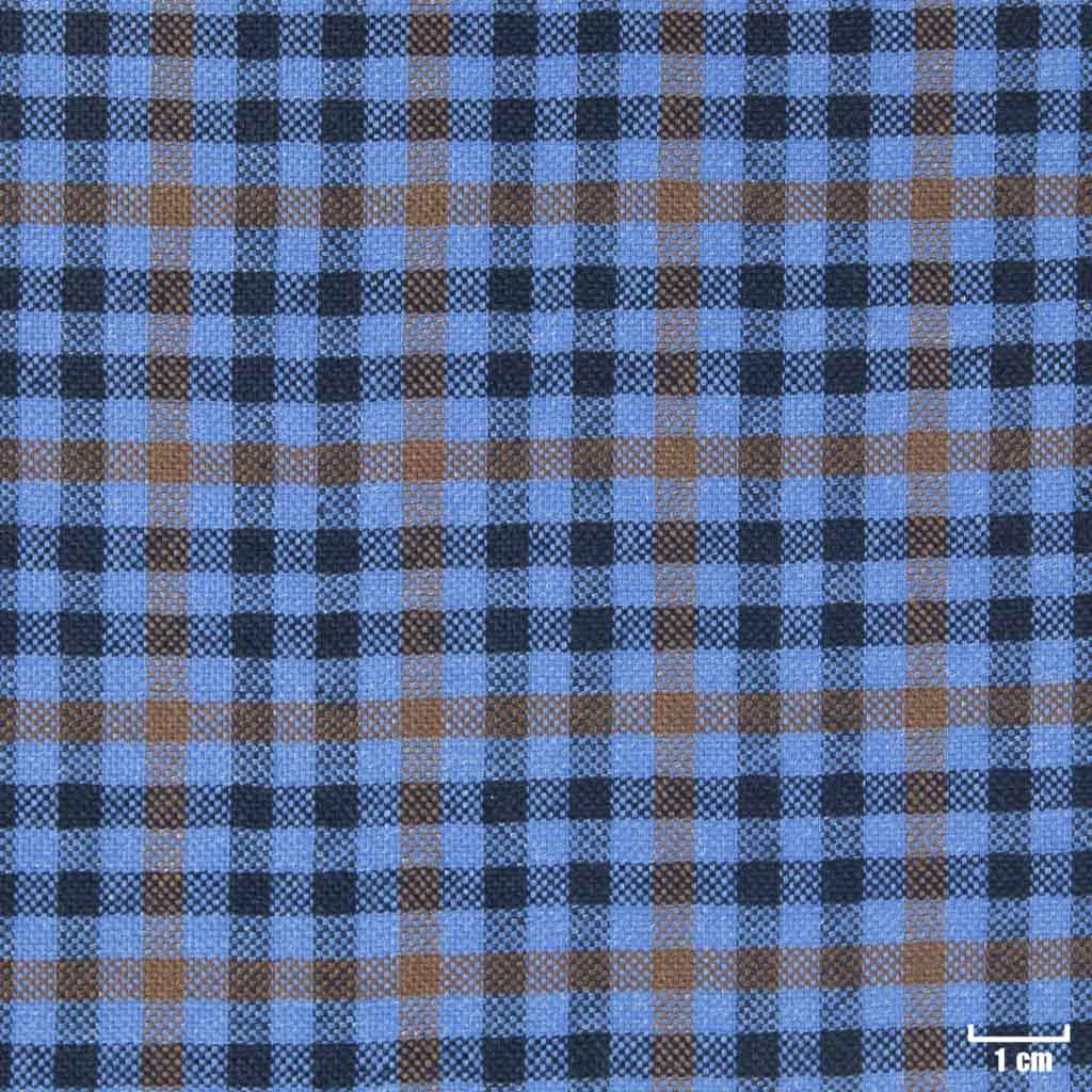 BLUE, BROWN CHECKS