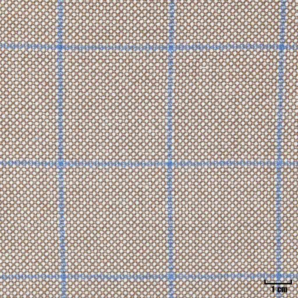 LIGHT BROWN, BLUE CHECKS
