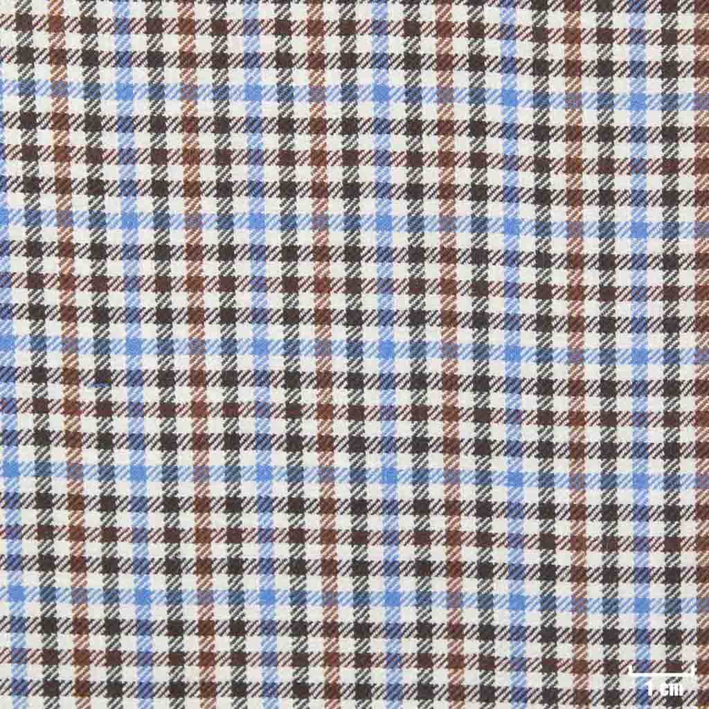 BROWN, BLUE CHECKS
