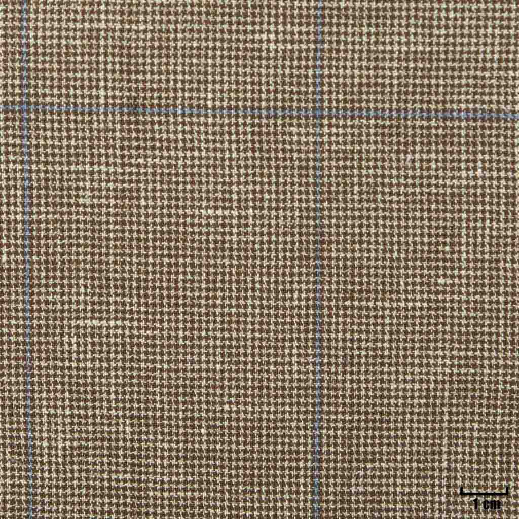 LIGHT BROWN, BLUE CHECKS