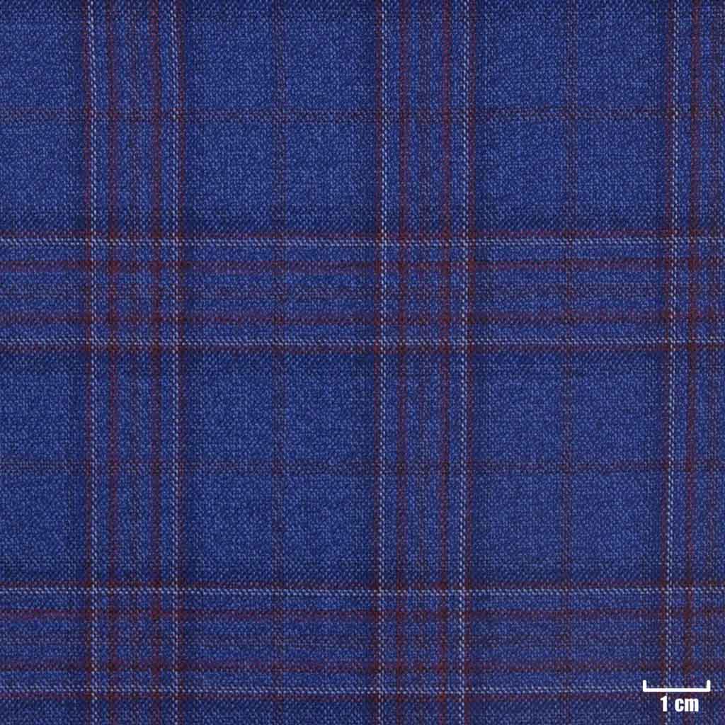 BLUE, BURGUNDY CHECKS