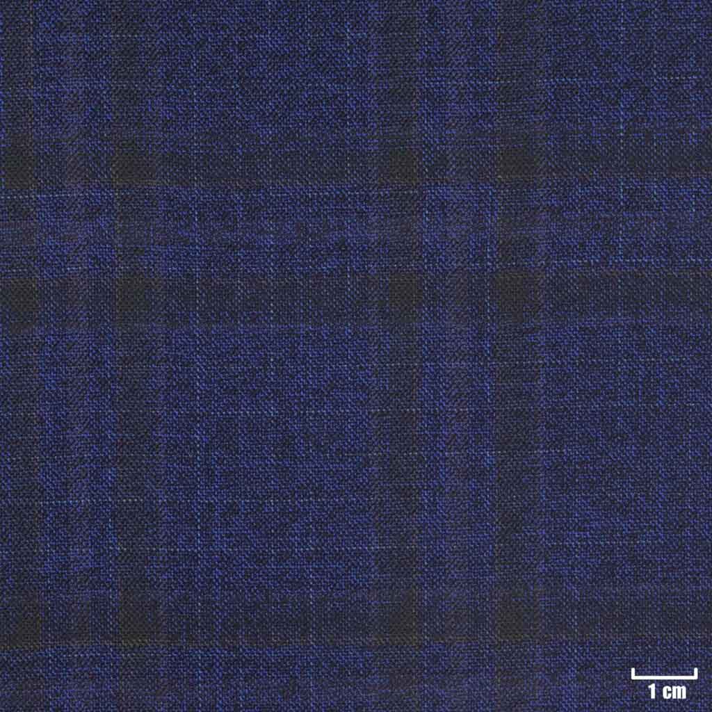 BLUE, MIXED WHITE/BROWN CHECKS