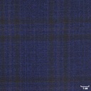 BLUE, MIXED WHITE/BROWN CHECKS