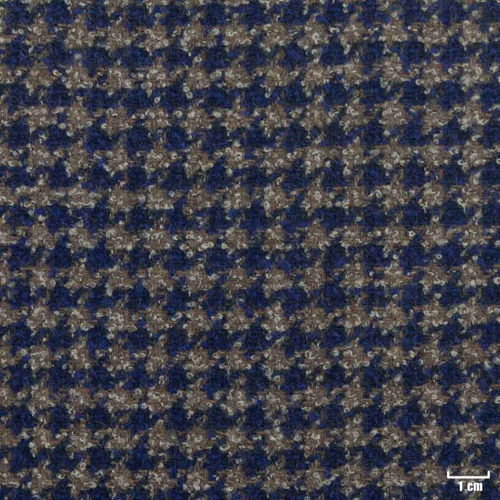 BROWN, BLUE HOUNDSTOOTH