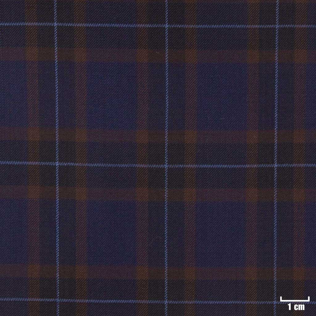 DARK BLUE, BROWN CHECKS
