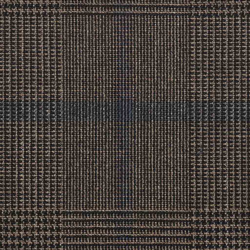 DARK BROWN, BLUE CHECKS (4 PLY)